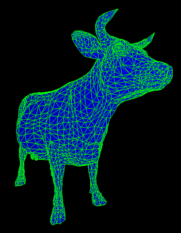 a picture of a beautifully rendered cow